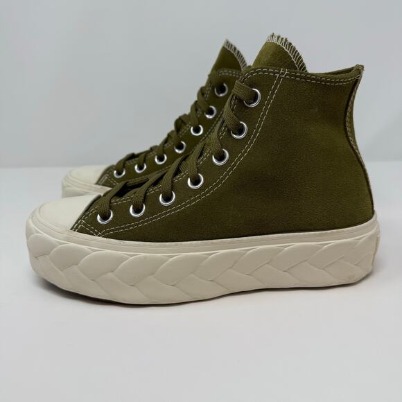 Converse Chuck Taylor Sneakers Women's 5.5 Olive Green Lift Cable Hi Lug Sole - Picture 12 of 12